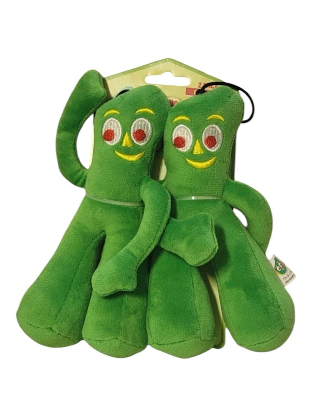 Multipet Plush 6" GUMBY 2 Pack Dog Toy Plush Toy with Squeakers NWT